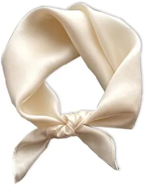 100% Mulberry Silk Neck Scarf - 21'' x 21'' Lightweight Neckerchief - Women Men Small Square Digital Printed Scarves Gift Packed V009