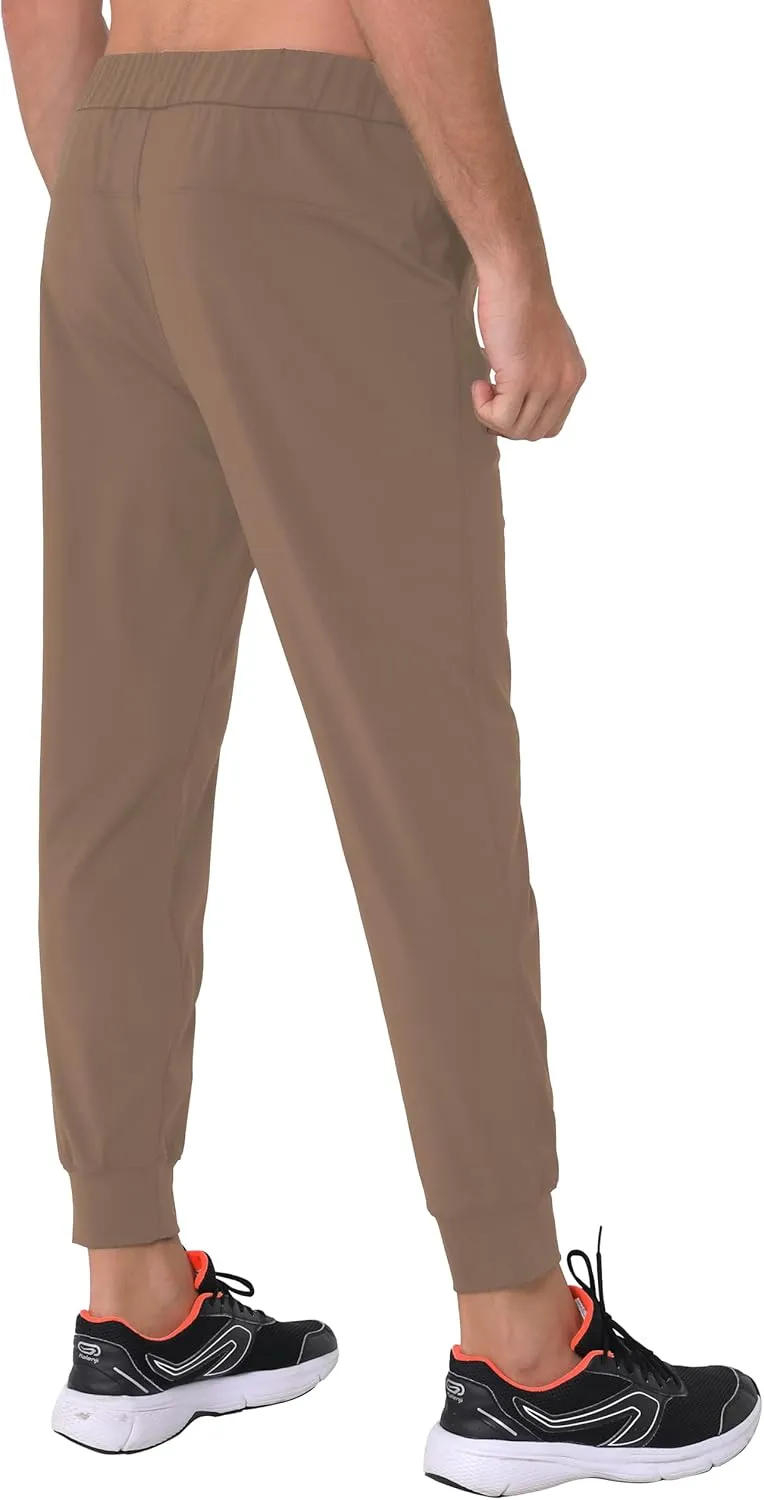 27" Inseam Athletic Jogger Pants for Short Men 7/8 Quick Dry Workout Tapered Stretch Sweatpants Casual