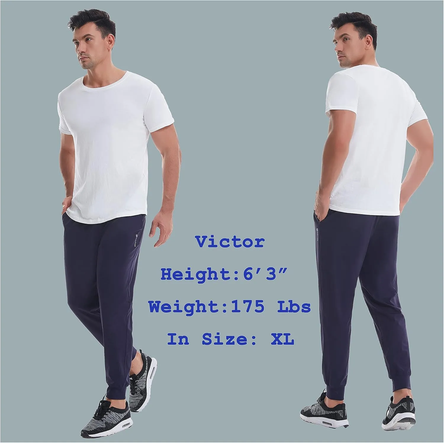 27" Inseam Athletic Jogger Pants for Short Men 7/8 Quick Dry Workout Tapered Stretch Sweatpants Casual