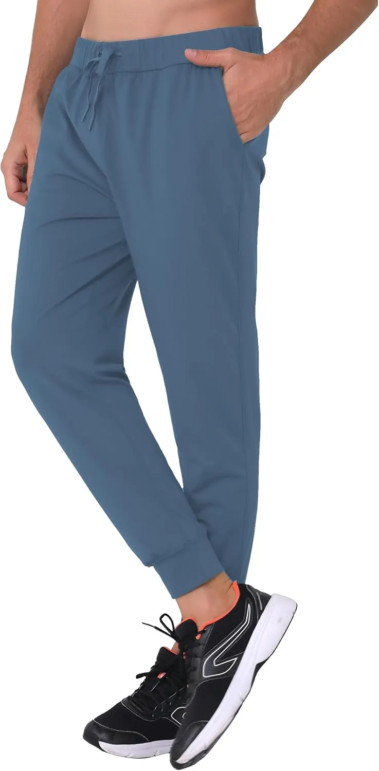 27" Inseam Athletic Jogger Pants for Short Men 7/8 Quick Dry Workout Tapered Stretch Sweatpants Casual
