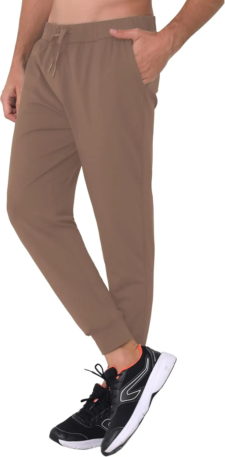 27" Inseam Athletic Jogger Pants for Short Men 7/8 Quick Dry Workout Tapered Stretch Sweatpants Casual