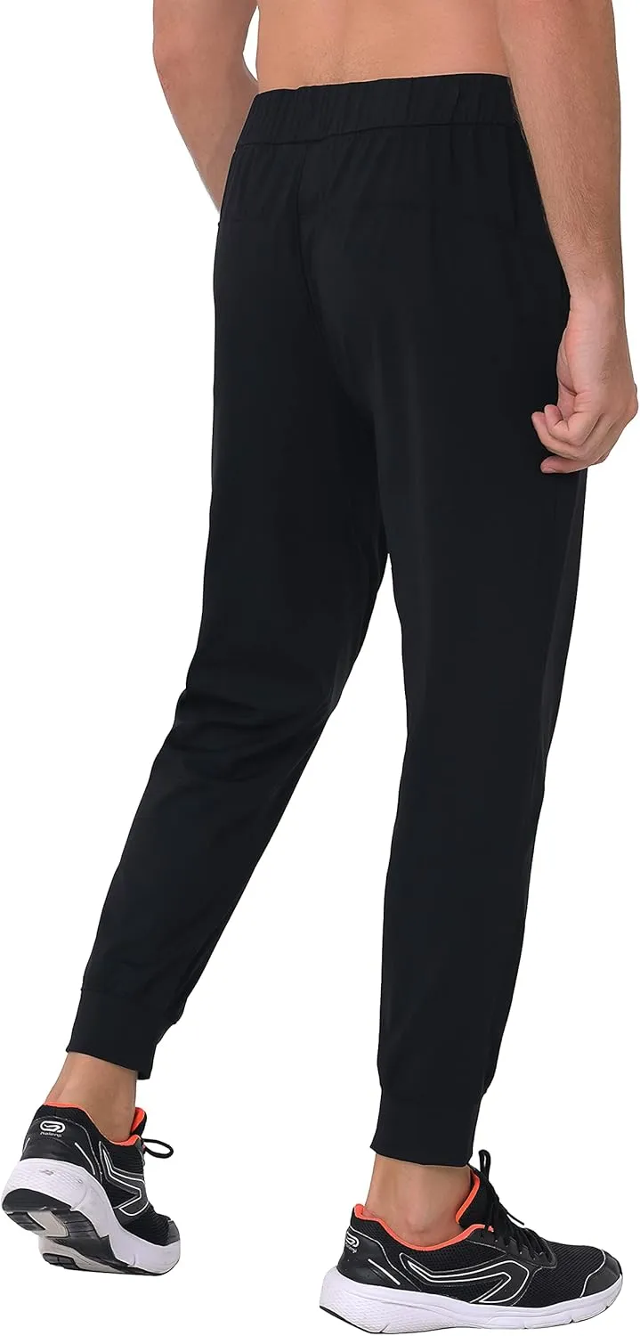 27" Inseam Athletic Jogger Pants for Short Men 7/8 Quick Dry Workout Tapered Stretch Sweatpants Casual