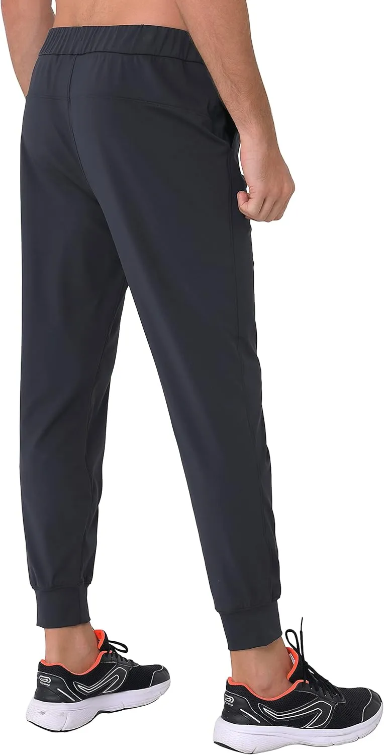 27" Inseam Athletic Jogger Pants for Short Men 7/8 Quick Dry Workout Tapered Stretch Sweatpants Casual