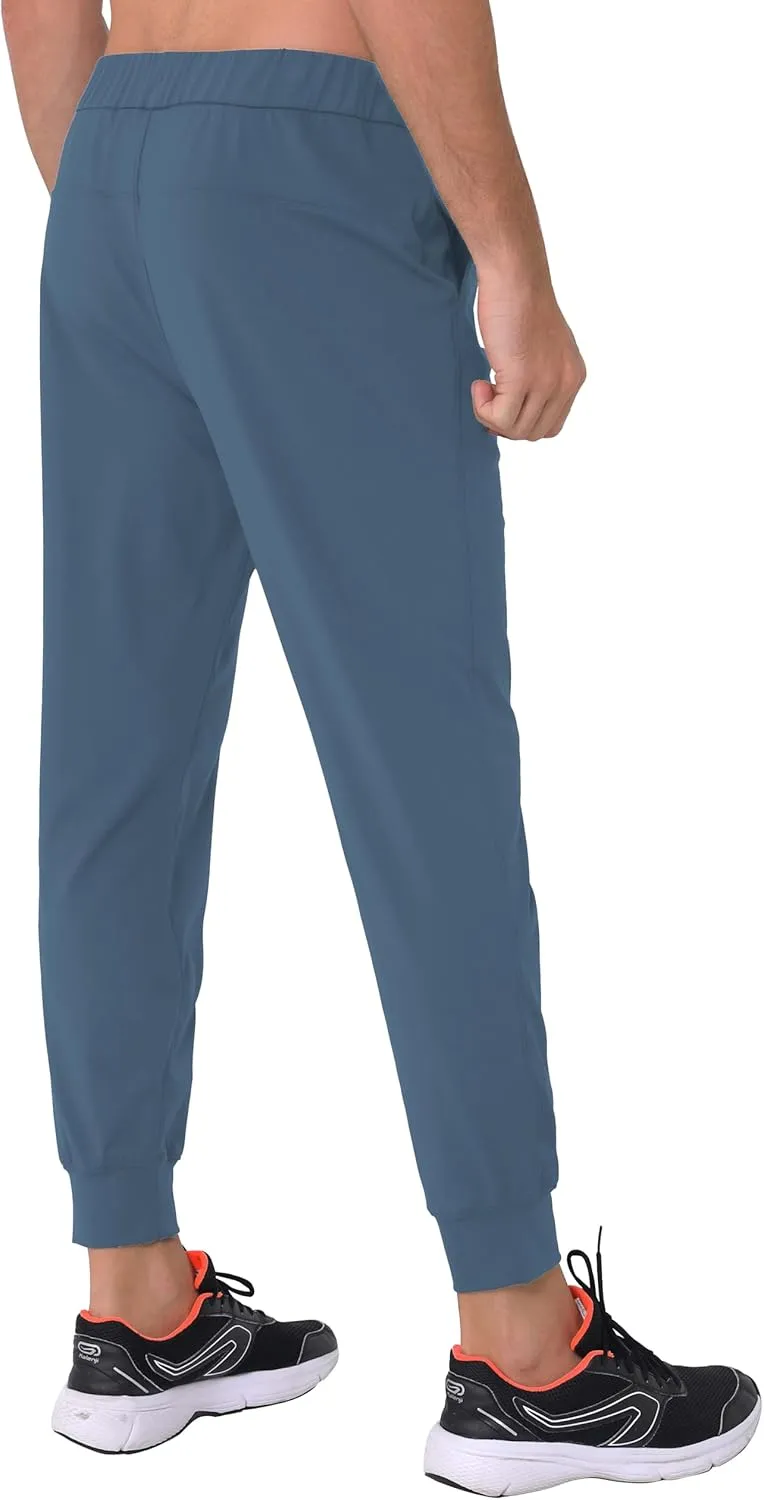27" Inseam Athletic Jogger Pants for Short Men 7/8 Quick Dry Workout Tapered Stretch Sweatpants Casual
