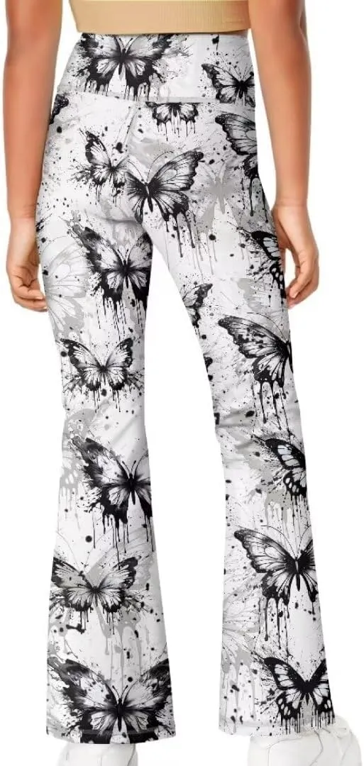 5-14 Bell Bottoms for Girls Cute Yoga Pants for Girls Flare Leggings Kid