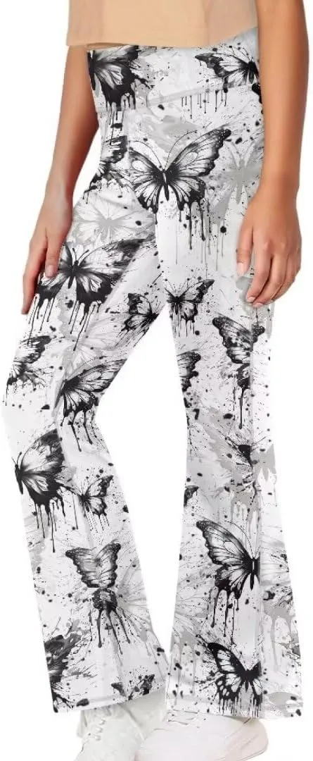 5-14 Bell Bottoms for Girls Cute Yoga Pants for Girls Flare Leggings Kid