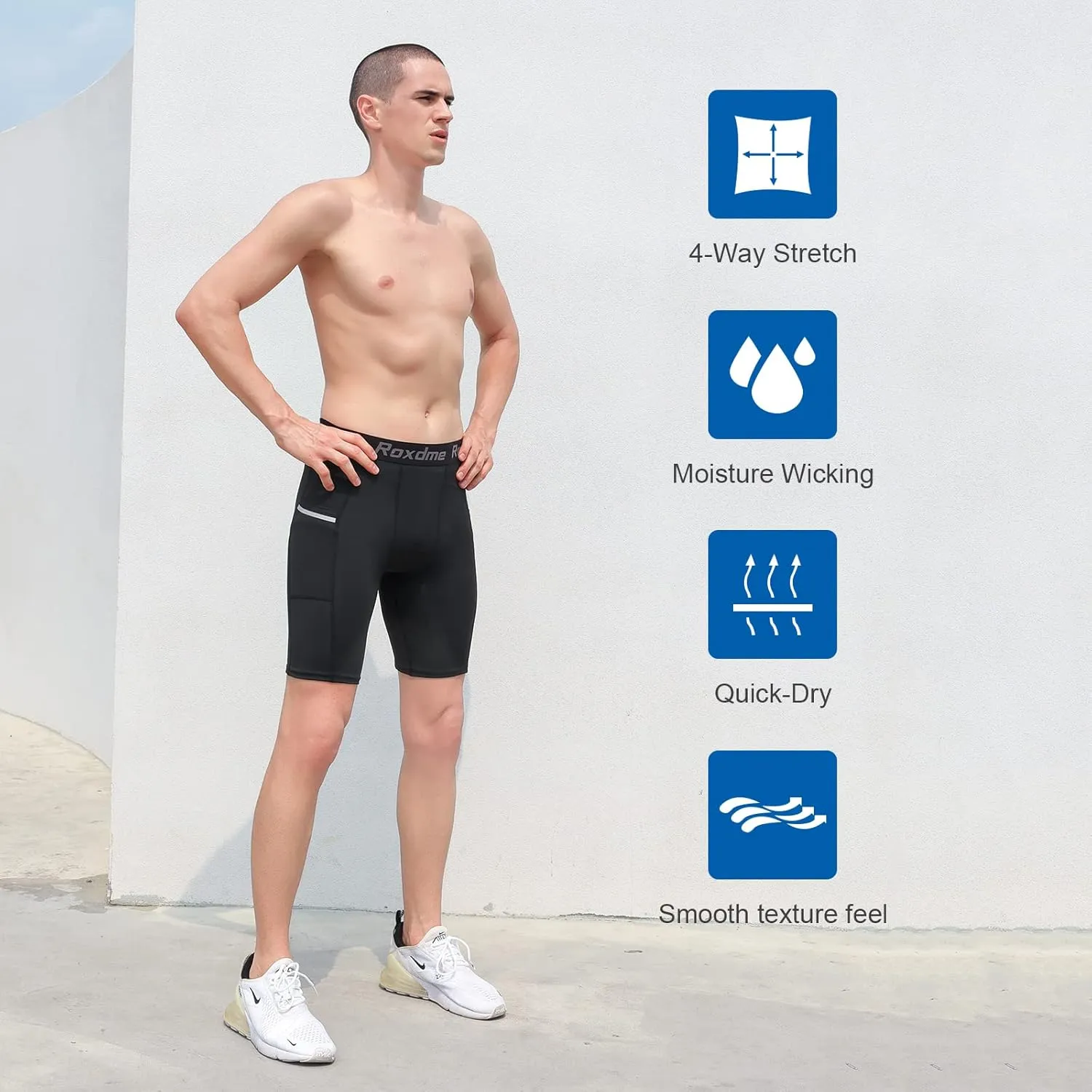 5 or 1 Pack Compression Shorts Men Spandex Sport Shorts Athletic Workout Running Tights Performance Underwear