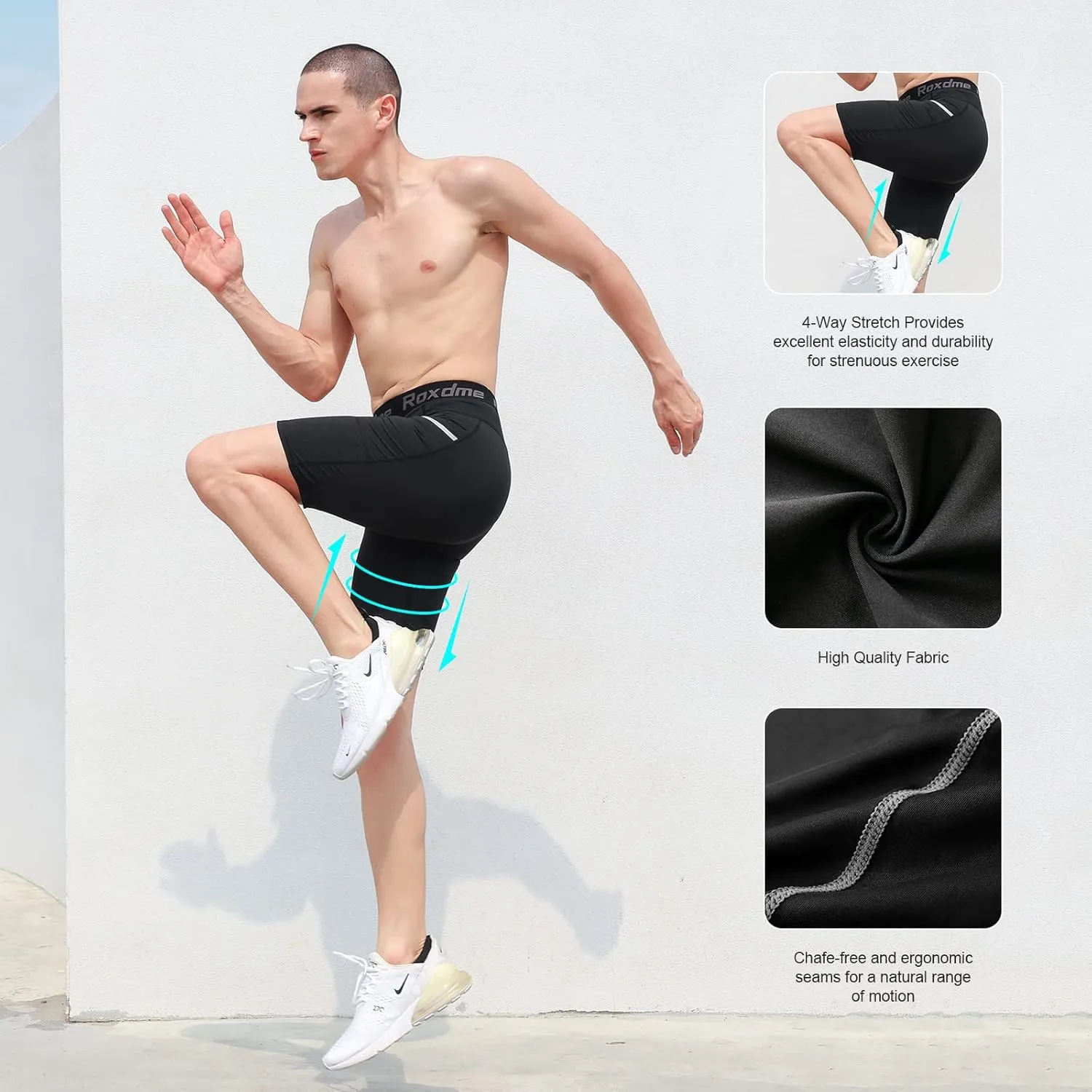5 or 1 Pack Compression Shorts Men Spandex Sport Shorts Athletic Workout Running Tights Performance Underwear