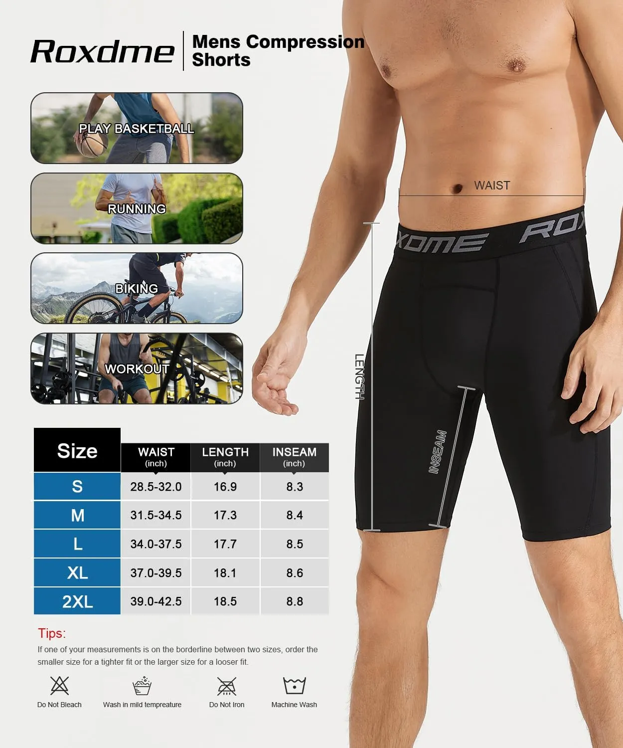 5 or 1 Pack Compression Shorts Men Spandex Sport Shorts Athletic Workout Running Tights Performance Underwear