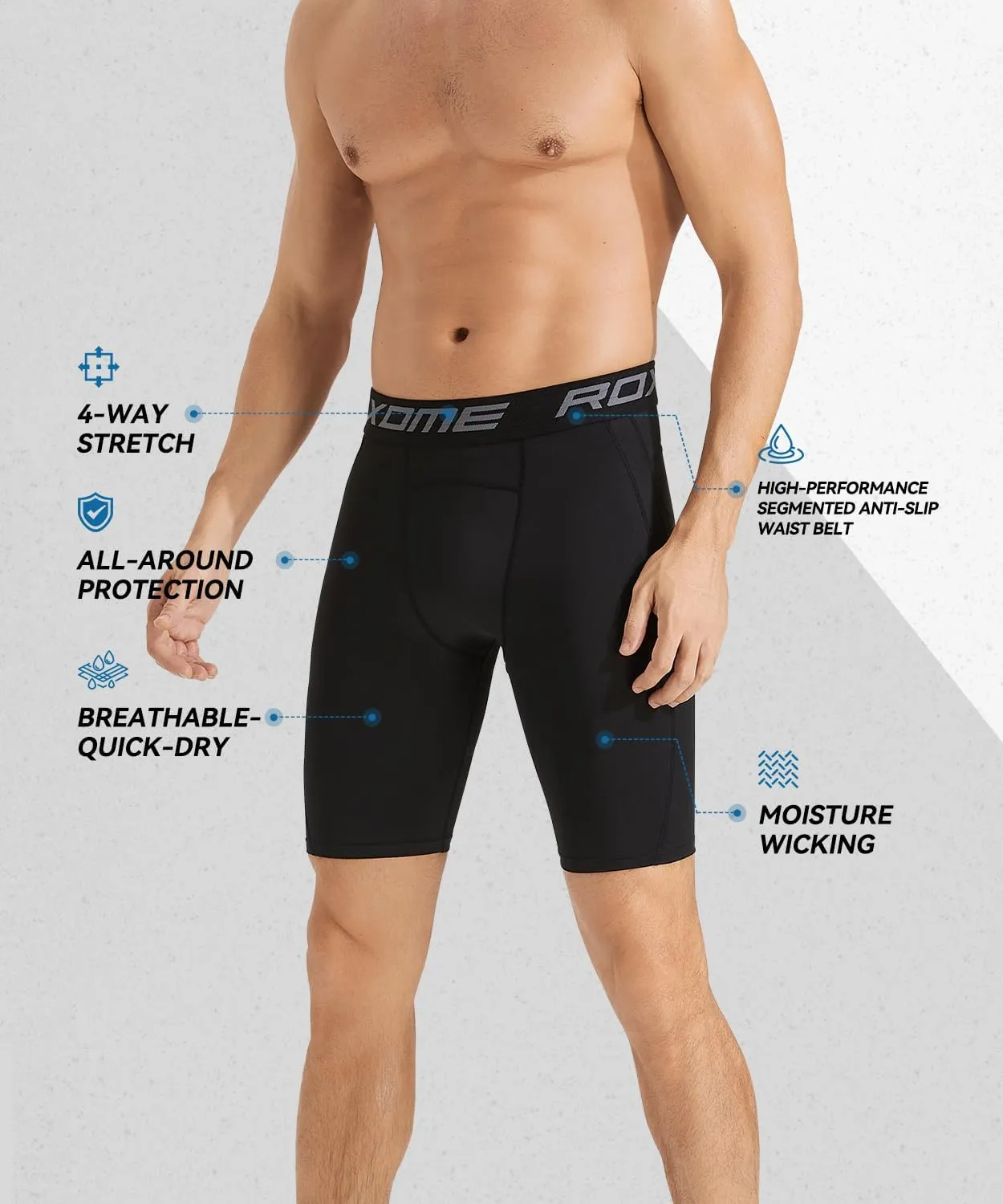 5 or 1 Pack Compression Shorts Men Spandex Sport Shorts Athletic Workout Running Tights Performance Underwear