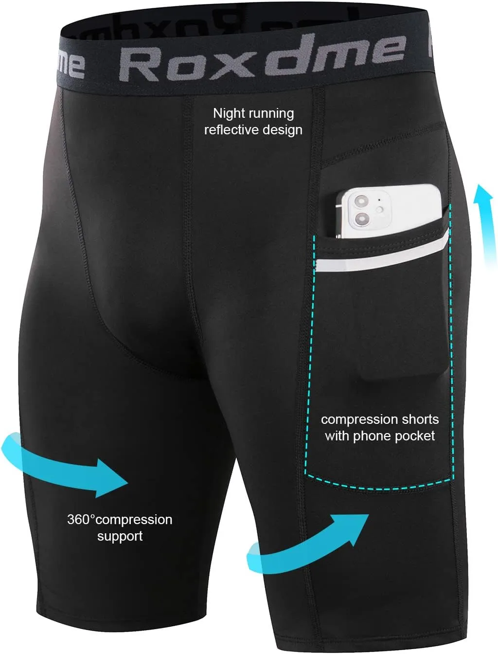 5 or 1 Pack Compression Shorts Men Spandex Sport Shorts Athletic Workout Running Tights Performance Underwear