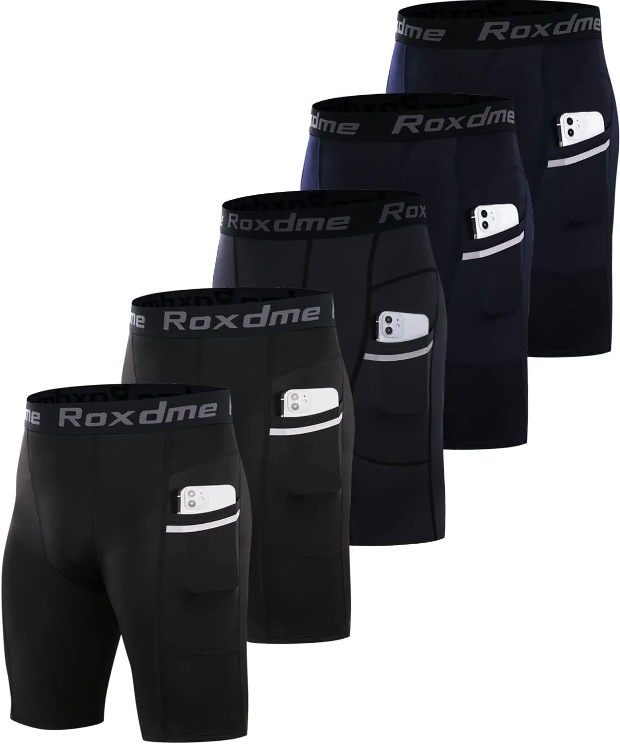 5 or 1 Pack Compression Shorts Men Spandex Sport Shorts Athletic Workout Running Tights Performance Underwear