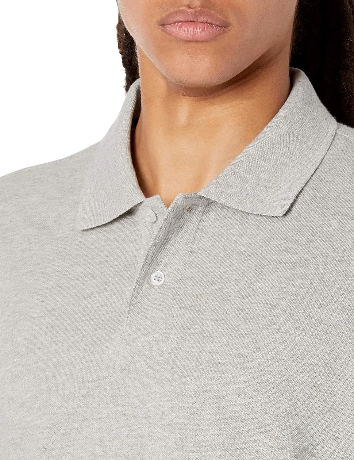 Amazon Essentials Mens Long Sleeve Polo Shirt with Collar, Regular-Fit Pique