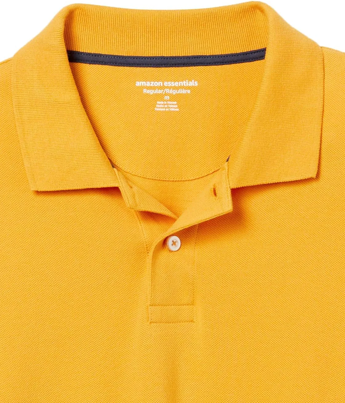 Amazon Essentials Mens Long Sleeve Polo Shirt with Collar, Regular-Fit Pique