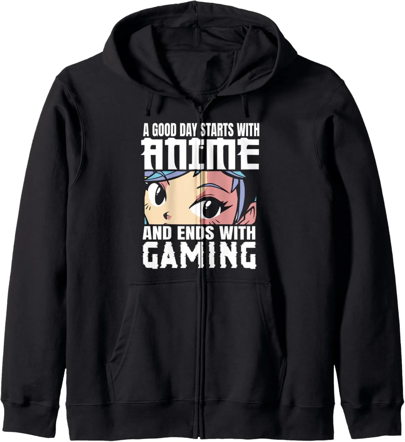 Anime Graphic tees for teen boys Funny gamer Gifts Gaming Zip Hoodie