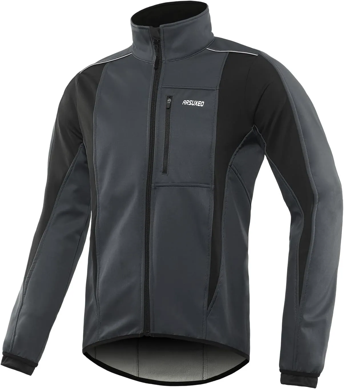 ARSUXEO Winter Warm UP Thermal Softshell Cycling Jacket Windproof Waterproof 15-k