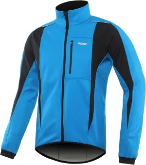 ARSUXEO Winter Warm UP Thermal Softshell Cycling Jacket Windproof Waterproof 15-k