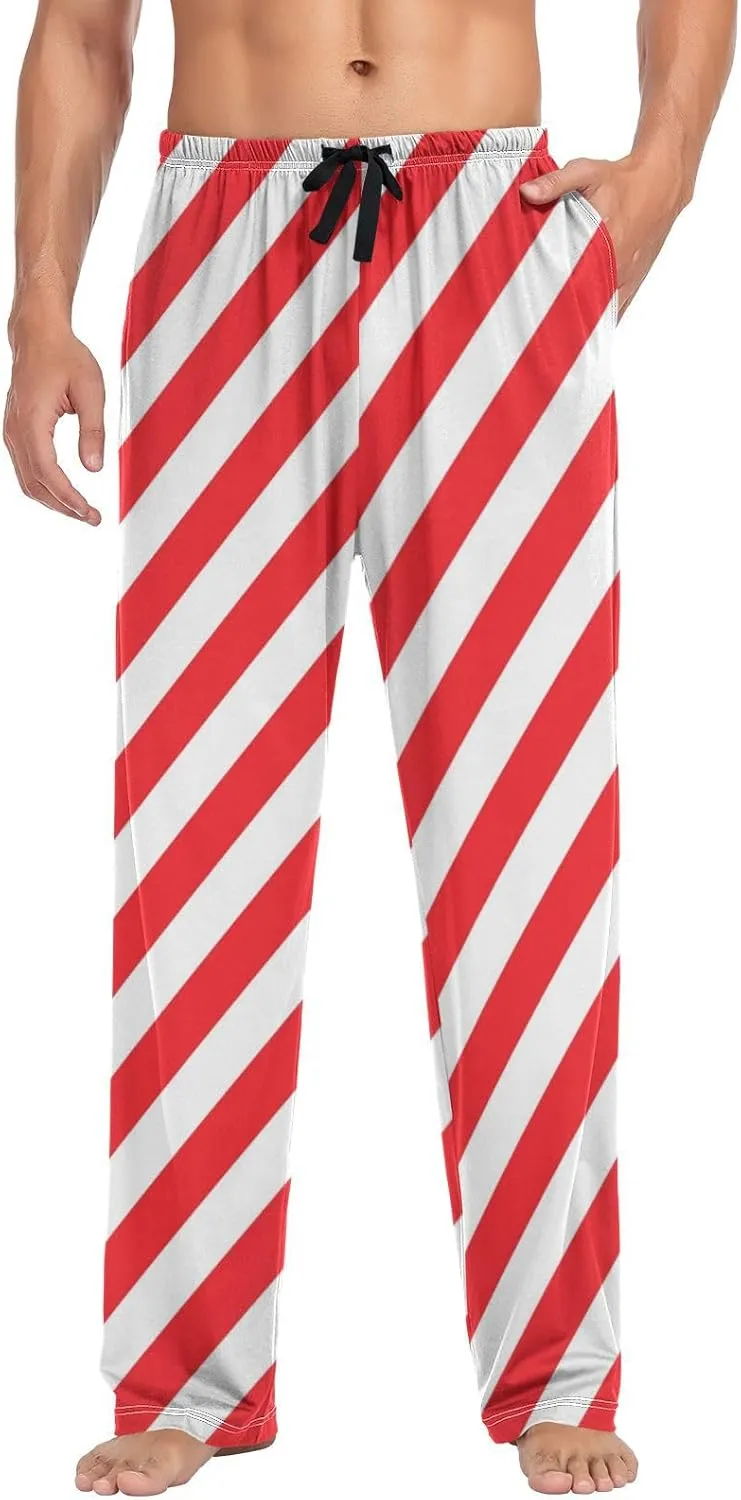 Aslsiy Men Pajama Pants Pajama Bottoms Winter Sleep Pants Winter Lounge PJ Pants