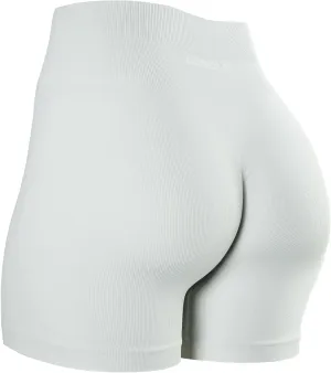 AUROLA Power Workout Shorts for Women Tummy Control Squat Proof Ribbed Thick Seamless Scrunch Active Short