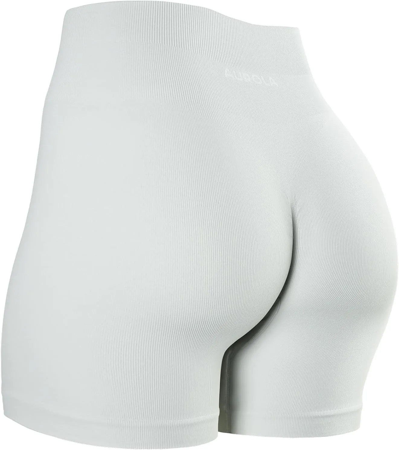 AUROLA Power Workout Shorts for Women Tummy Control Squat Proof Ribbed Thick Seamless Scrunch Active Short