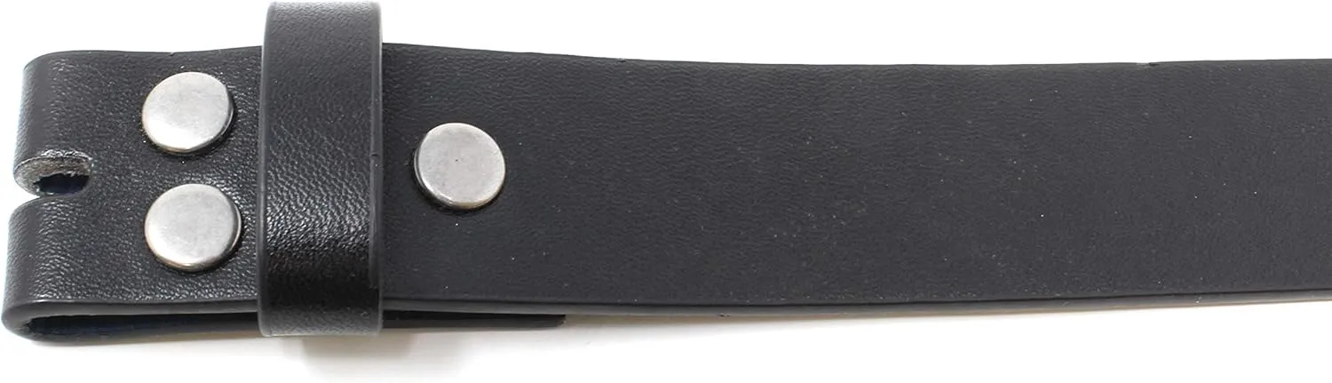 BC Belts Womens Leather Belt Strap with Smooth Grain Finish 1.25" Wide with Snaps