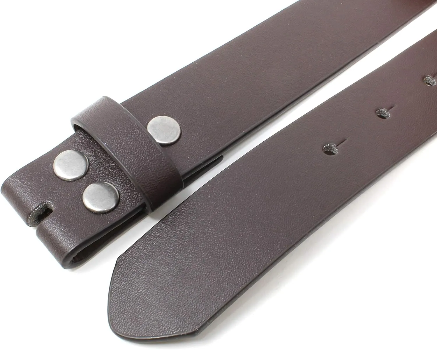 BC Belts Womens Leather Belt Strap with Smooth Grain Finish 1.25" Wide with Snaps
