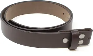 BC Belts Womens Leather Belt Strap with Smooth Grain Finish 1.25" Wide with Snaps