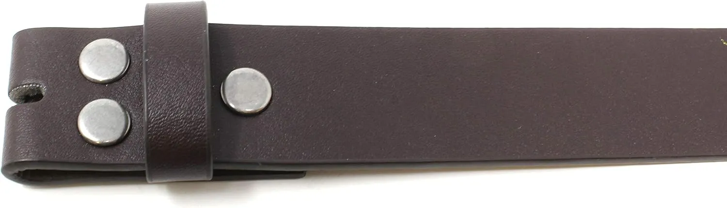 BC Belts Womens Leather Belt Strap with Smooth Grain Finish 1.25" Wide with Snaps