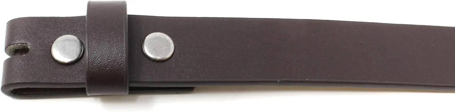 BC Belts Womens Thin Leather Belt Strap with Smooth Grain Finish 1" Wide with Snaps