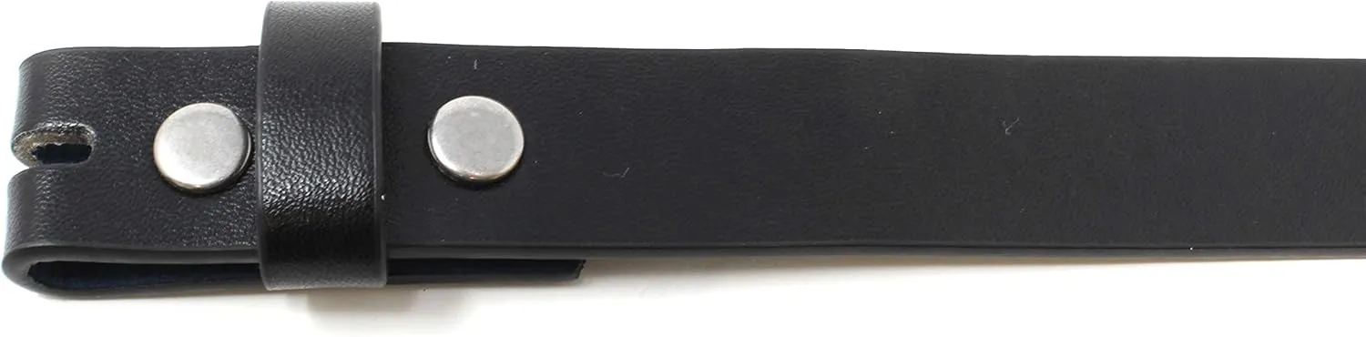 BC Belts Womens Thin Leather Belt Strap with Smooth Grain Finish 1" Wide with Snaps