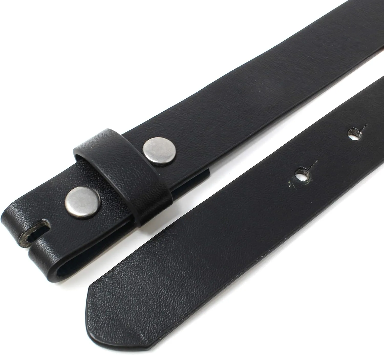 BC Belts Womens Thin Leather Belt Strap with Smooth Grain Finish 1" Wide with Snaps