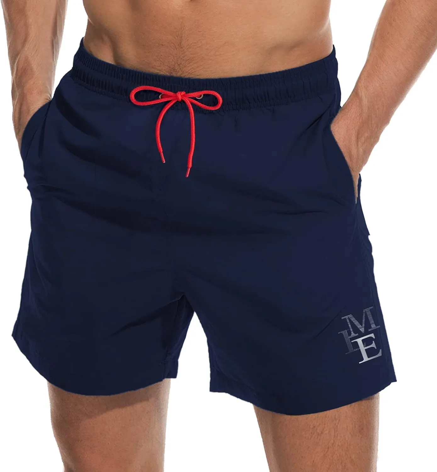 Beach Shorts Swim Trunks Quick Dry Men's Bathing Suit with Mesh Lining/Side Pockets