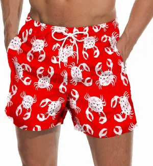 Beach Shorts Swim Trunks Quick Dry Men's Bathing Suit with Mesh Lining/Side Pockets