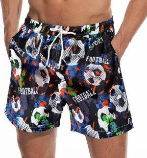 Beach Shorts Swim Trunks Quick Dry Men's Bathing Suit with Mesh Lining/Side Pockets