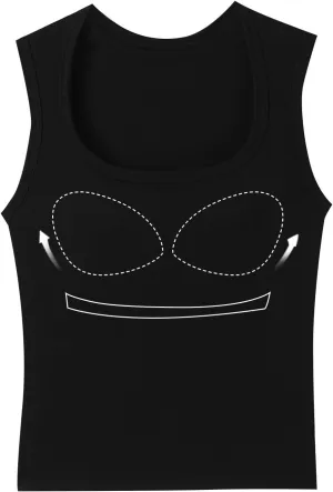 Camisole Tops for Women 2025 Summer Scoop Ncvk Spaghetti Strap Tank Top with Built in Bra Womens Sleeveless Shirts