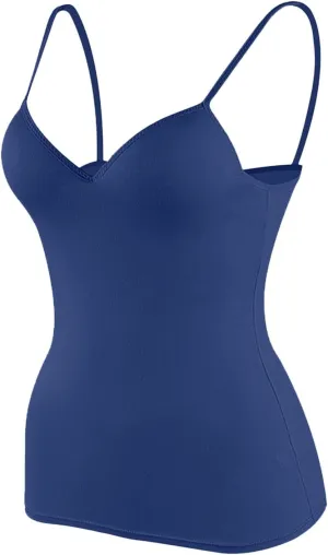 Camisole Tops for Women Cotton Adjustable Strap Stretch Tank Tops Built in Shelf Bra Workout Yoga Shirt