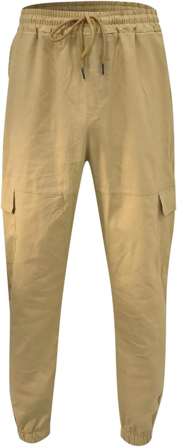 Cargo Pants for Men Relaxed Fit Mens Cargo Pants with Pockets Open Bottom Athletic Pants for Workout Running Training