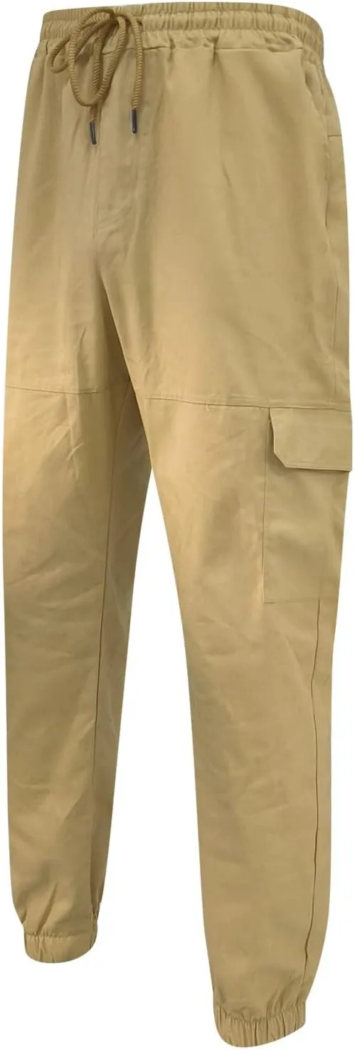 Cargo Pants for Men Relaxed Fit Mens Cargo Pants with Pockets Open Bottom Athletic Pants for Workout Running Training