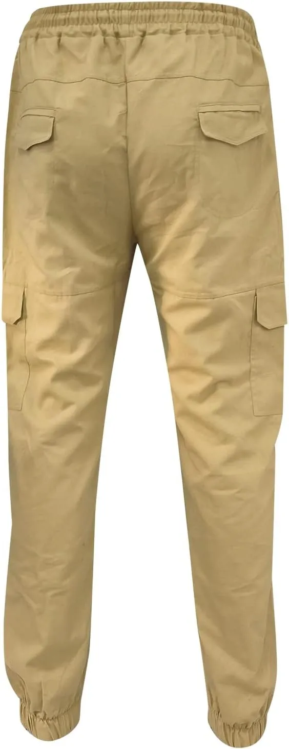 Cargo Pants for Men Relaxed Fit Mens Cargo Pants with Pockets Open Bottom Athletic Pants for Workout Running Training