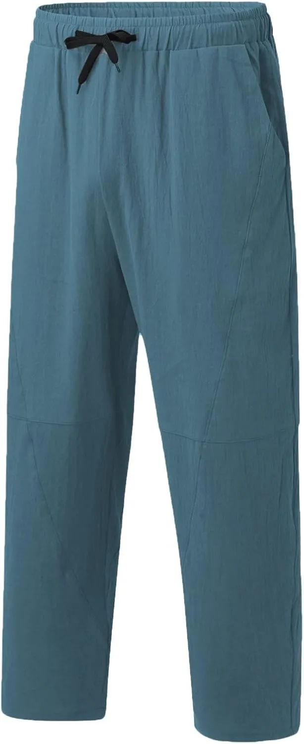 Cargo Pants for Men Relaxed Fit Pants Stretch Elastic Waist Hiking Pants Sport Pants Jogger Sweatpants Men's Pants