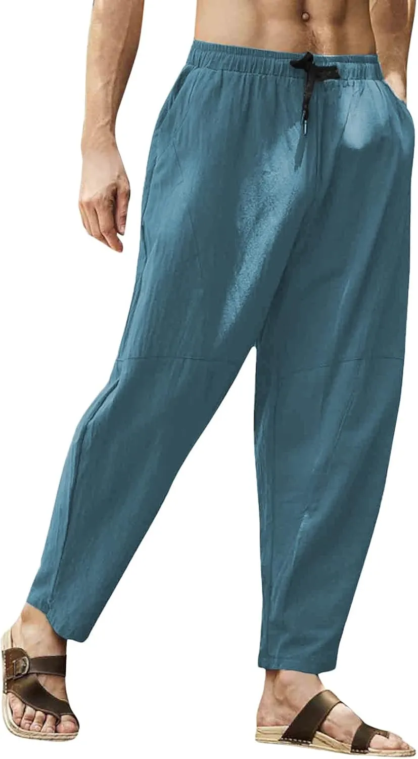 Cargo Pants for Men Relaxed Fit Pants Stretch Elastic Waist Hiking Pants Sport Pants Jogger Sweatpants Men's Pants