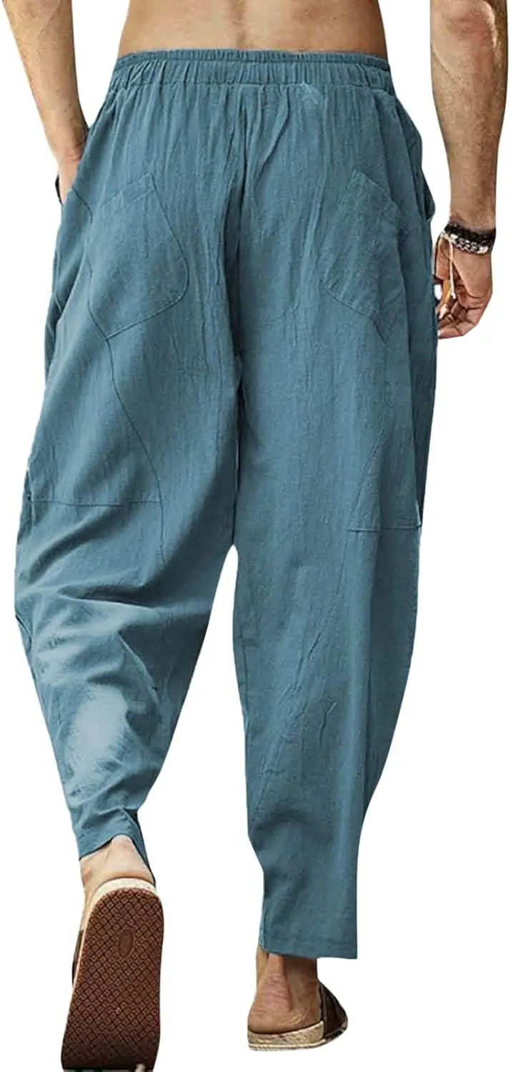 Cargo Pants for Men Relaxed Fit Pants Stretch Elastic Waist Hiking Pants Sport Pants Jogger Sweatpants Men's Pants