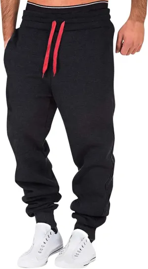 Cargo Pants for Men Relaxed Fit Sweatpants for Men Pants Casual Rope Loose Heavyweight Loose Sports Trousers Pockets