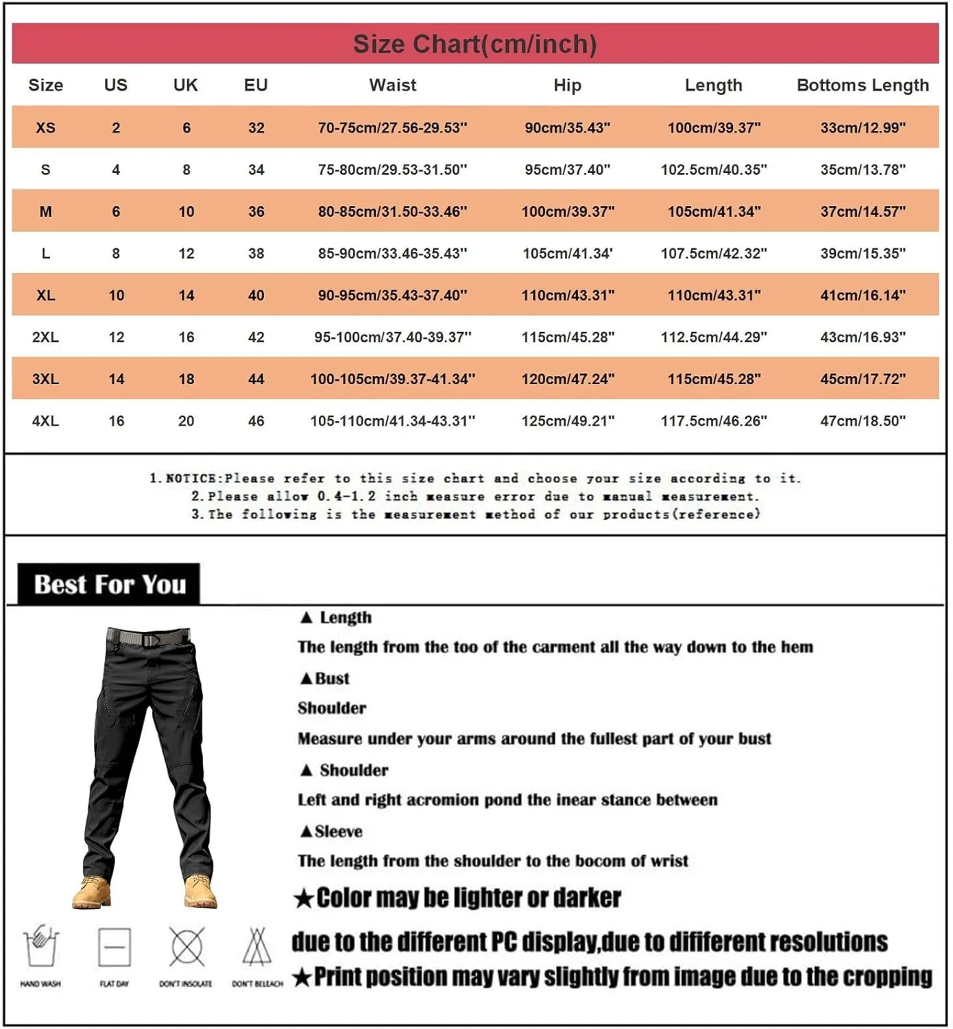 Cargo Pants Men Fleece Lined Pants Thermal Men Pants Casual Dress Man Causal Pants Mens Chinos Pants Regular Fit