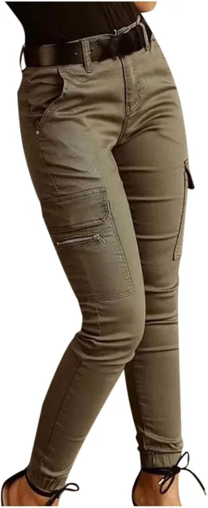 Cargo Pants Women Joggers Stretch Skinny Pants High Waisted Hiking Pants Tactical Pants Military Combat Cargo Pants