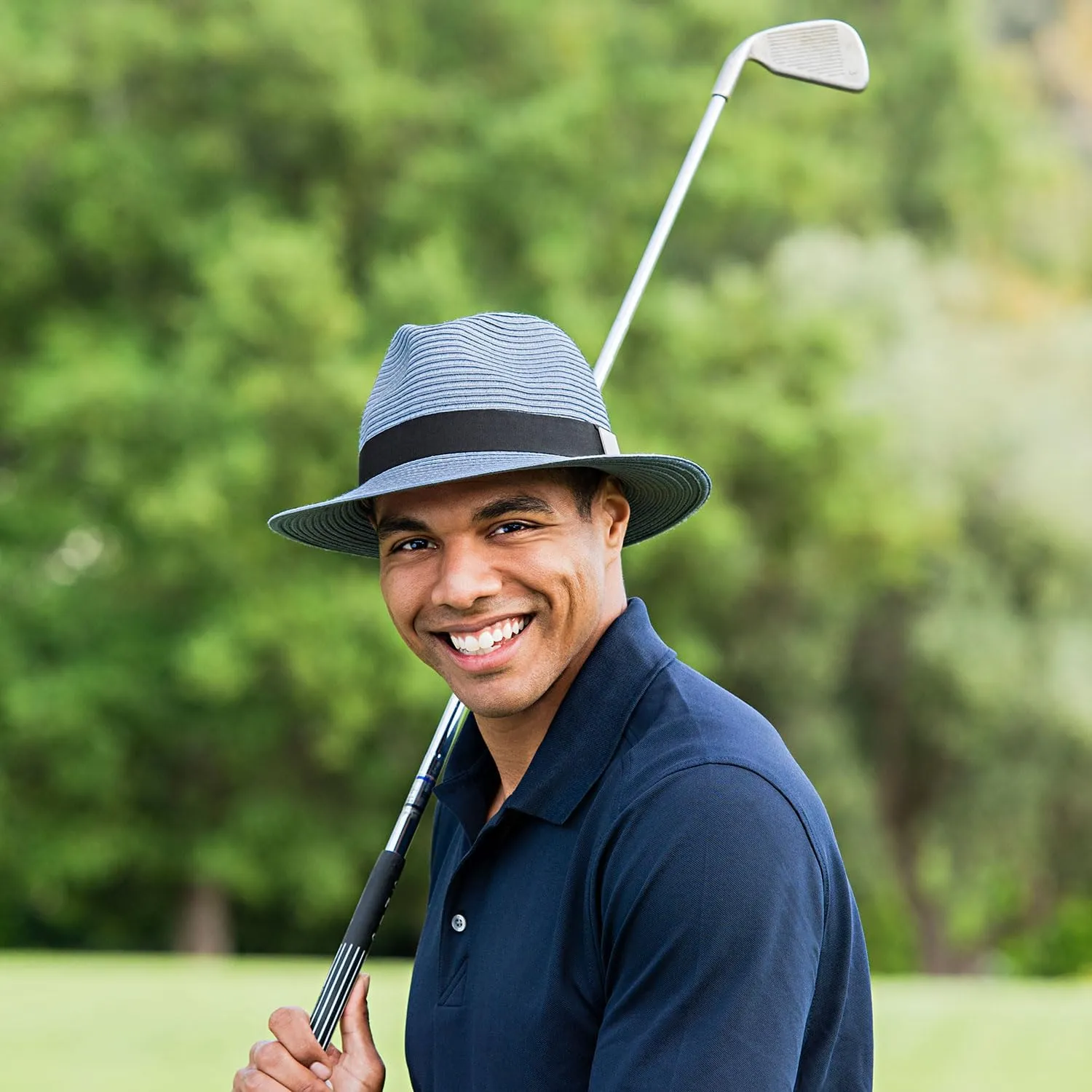 CARKELLA by Wallaroo Men’s Fairway Fedora – UPF 50 , UV Sun Protection, Packable and Adjustable Sizes – Classic Resort Style