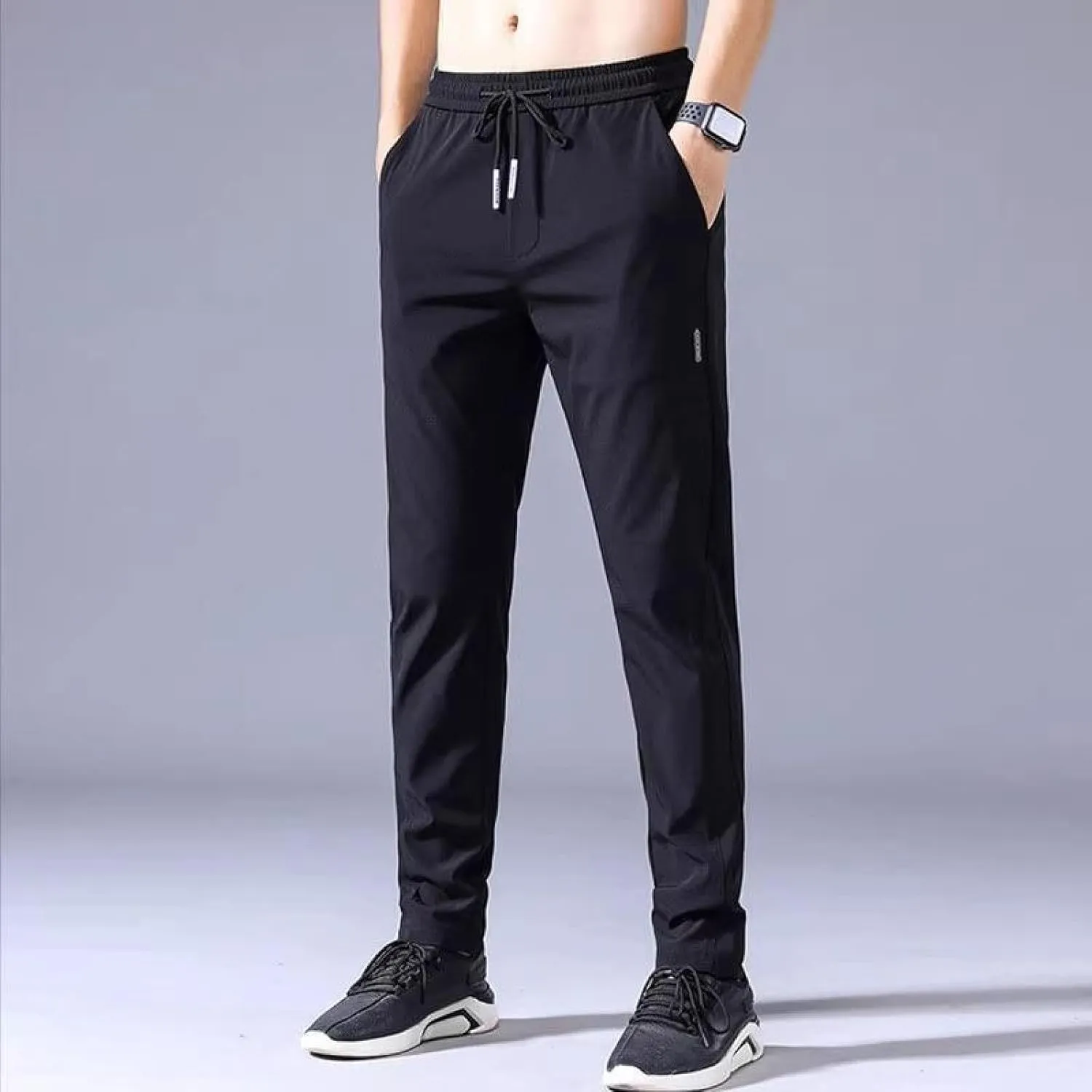 Casual Pants Men's Trend Straight Pants ice Silk Pants Small Leg Pants Trousers Men's Spring and Autumn Pants
