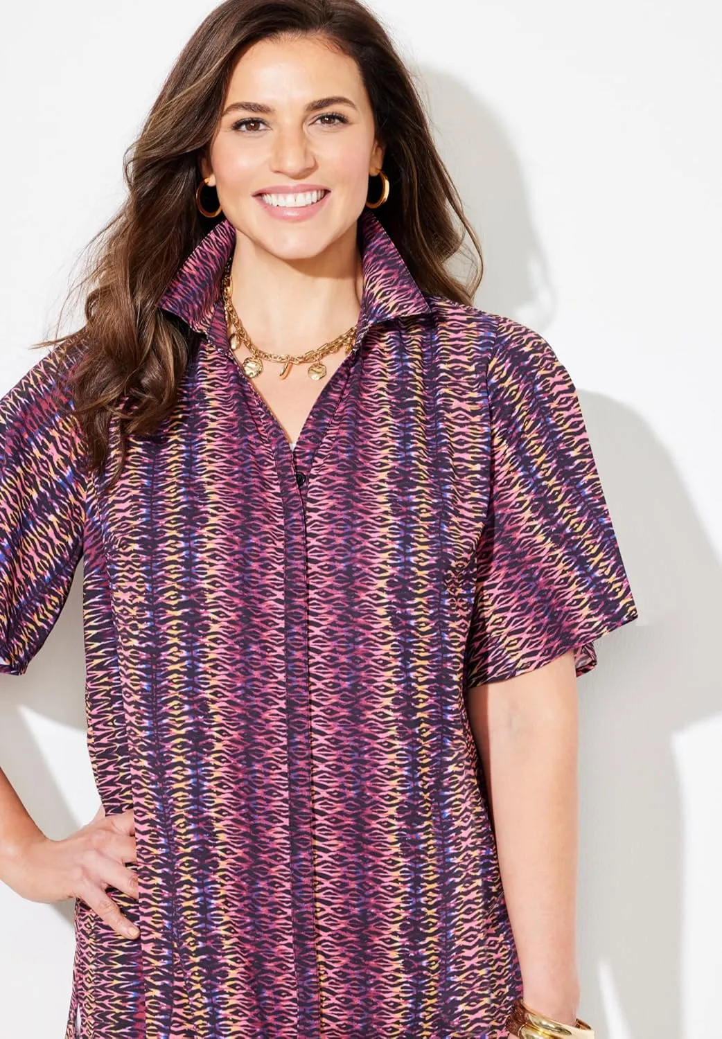 Catherines Women's Plus Size Timeless Short Sleeve Blouse