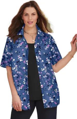 Catherines Women's Plus Size Timeless Short Sleeve Blouse