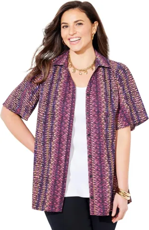 Catherines Women's Plus Size Timeless Short Sleeve Blouse